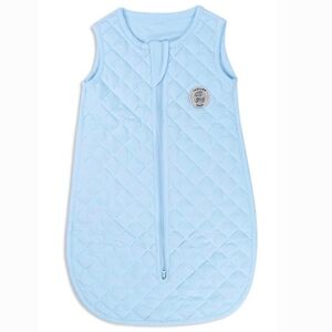 Weighted Baby Sleep Sack 0-9 Months Blue Quilted Cotton Wearable Blanket